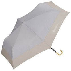 折りたたみ傘 晴雨兼用 切り継ぎプレーン ミニ 49cm 手開き式 紫外線防止効果 グレー 9095-014-002GY