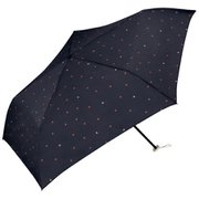 折りたたみ傘 晴雨兼用 Air-Light バイカラープチハート ミニ 55cm 手開き式 紫外線防止効果 ブラック 軽量AL02-036-002BK