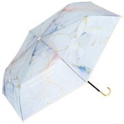 折りたたみ傘 ビニール傘 インクアートアンブレラ ミニ 49cm 手開き式 スカイブルー PT-0067-002