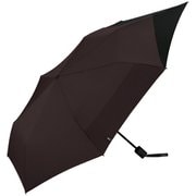 折りたたみ傘 晴雨兼用 UNISEX BACK PROTECT FOLDING ミニ 55cm 手開き式 紫外線防止効果 ブラウン×ブラック UX004-934-002