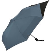 折りたたみ傘 晴雨兼用 UNISEX BACK PROTECT FOLDING ミニ 55cm 手開き式 紫外線防止効果 ブルーグレー×ブラック UX004-969-002