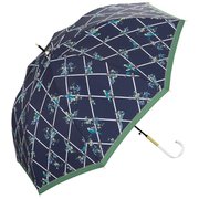 長傘 晴雨兼用 バード&クロス 58cm ジャンプ式 紫外線防止効果 ネイビー 6679-04-001NV
