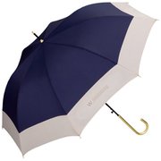 長傘 晴雨兼用 切り継ぎプレーン 58cm ジャンプ式 紫外線防止効果 ネイビー 9095-04-001NV