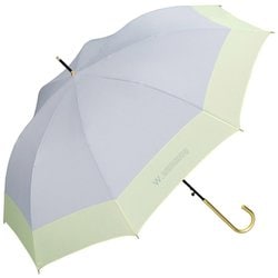 長傘 晴雨兼用 切り継ぎプレーン 58cm ジャンプ式 紫外線防止効果 サックス 9095-04-001SX