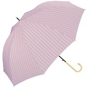 長傘 晴雨兼用 ブライトストライプ 58cm ジャンプ式 紫外線防止効果 ピンク 9305-04-001PK