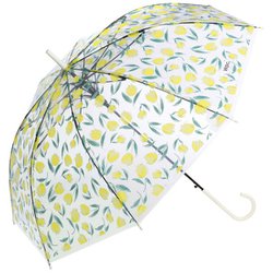 長傘 ビニール傘 チューリップ 60cm ジャンプ式イエロー UPT-9091-001
