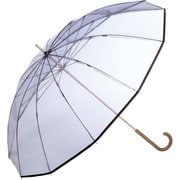長傘 ビニール傘 UNISEX PLASTIC 12K UMBRELLA 63cm 手開き式12本骨 ネイビー UX06-001-001NV