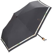 日傘 折りたたみ傘 晴雨兼用 遮光 ニュアンスライン ミニ 50cm 手開き式 遮光率100％ UVカット率100％ 完全遮光ブラック 801-13854-102BK