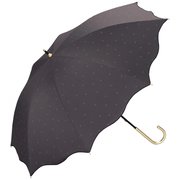 日傘 晴雨兼用 遮光 ハートメロウ 50cm 手開き式 遮光率100% UVカット率100% 完全遮光チャコール 81-13759-101CH
