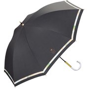 日傘 晴雨兼用 遮光 ニュアンスライン 50cm 手開き式 遮光率100% UVカット率100% 完全遮光ブラック 81-13854-101BK