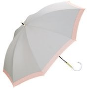 日傘 晴雨兼用 遮光 オーガンジーバイカラー 55cm 手開き式 遮光率100% UVカット率100% 完全遮光グレー 81-16536-101GY