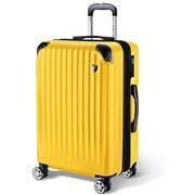 スーツケース 拡張機能付 ファスナータイプ TSAロック搭載 Sサイズ 旅行日数目安:1~3泊 40L/拡張時49L イエロー NT-L0201