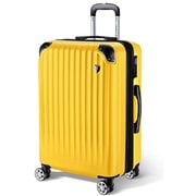 スーツケース 拡張機能付 ファスナータイプ TSAロック搭載 Mサイズ 旅行日数目安:4~7泊 60L/拡張時74L イエロー NT-L0201