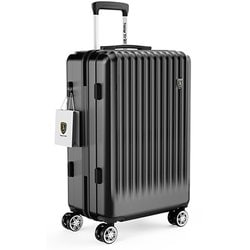 スーツケース ストッパー付き ファスナータイプ 物掛けフック TSAロック搭載 Lサイズ 旅行日数目安：1週間以上 95L ブラック NT-GB0701 Plus