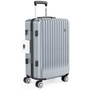 スーツケース ストッパー付き ファスナータイプ 物掛けフック TSAロック搭載 Mサイズ 旅行日数目安:4~7泊 65L グレー NT-GB0701 Plus