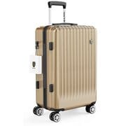 スーツケース ストッパー付き ファスナータイプ 物掛けフック TSAロック搭載 Mサイズ 旅行日数目安:4~7泊 65L シャンパンゴールド NT-GB0701 Plus