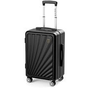 スーツケース 機内持ち込み ストッパー付き USBポート付き TSAロック搭載 Sサイズ 旅行日数目安:1~3泊 40L ブラック NT-GS0301