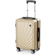 スーツケース 機内持ち込み ストッパー付き USBポート付き TSAロック搭載 Sサイズ 旅行日数目安:1~3泊 40L ゴールド NT-GS0301