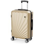 スーツケース ストッパー付き USBポート付き TSAロック搭載 Lサイズ 旅行日数目安:1週間以上 ゴールド NT-GS0301