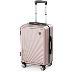スーツケース 機内持ち込み ストッパー付き USBポート付き TSAロック搭載 Sサイズ 旅行日数目安：1～3泊 40L ローズゴールド NT-GS0301