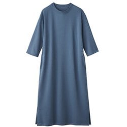 着心地らくちんリラックスワンピ ブルー M-L