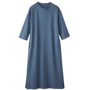 着心地らくちんリラックスワンピ ブルー M-L