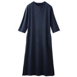 着心地らくちんリラックスワンピ ネイビー M-L