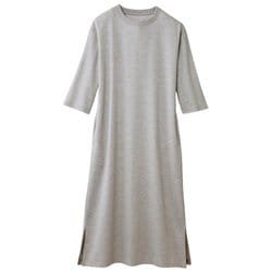 着心地らくちんリラックスワンピ 杢グレー M-L