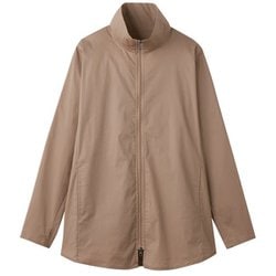 首をしっかりカバーするUVカットロングブルゾン モカ LL-3L