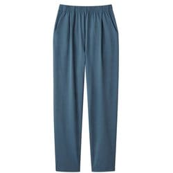 すらっと楽らくテーパードパンツ ブルー M