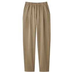 すらっと楽らくテーパードパンツ キャメル M