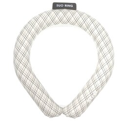 クールリング SUO RING 28°ICE グラデチェック Lサイズ（内周39cm） グレー