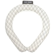 SUO RING 28°ICE グラデチェック Mサイズ（内周32cm） グレー [クールリング]
