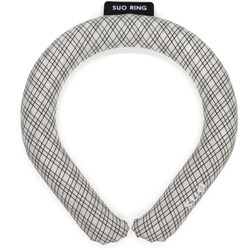 クールリング SUO RING 28°ICE グラデチェック Sサイズ（内周29cm） ブラック
