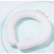 SUO RING Plus 28°ICE グラデチェック Mサイズ（内周34cm） ピンクベージュ [クールリング]