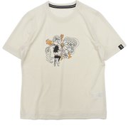 HONAMI TSUBOI × W ウィズ ドローイング アート Tシャツ SNWJ10192 J162 ホワイト Mサイズ [フィットネス ヨガ シャツ レディース]