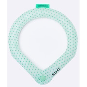 SUO RING 28°ICE ボタン付 Mサイズ（内周34cm） グリーン [クールリング]
