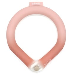 クールリング SUO RING 28°ICE gradation ボタン付 Mサイズ（内周34cm） シェルピンク