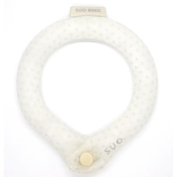 クールリング SUO RING 28°ICE ボタン付 Lサイズ（内周41cm） ミルキーホワイト