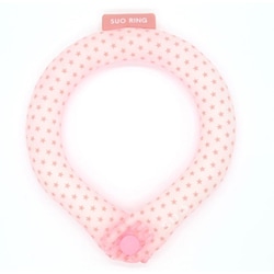 クールリング SUO RING 28°ICE ボタン付 Mサイズ（内周34cm） チェリーピンク