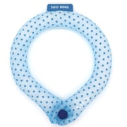 SUO RING 28°ICE ボタン付 Mサイズ（内周34cm） シアンブルー [クールリング]