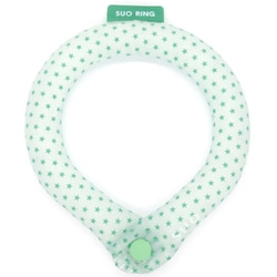 クールリング SUO RING 28°ICE ボタン付 Mサイズ（内周34cm） リーフグリーン