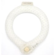 SUO RING 28°ICE ボタン付 Mサイズ（内周34cm） ミルキーホワイト [クールリング]