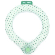 SUO RING 28°ICE ボタン付 Sサイズ（内周28cm） リーフグリーン [クールリング]