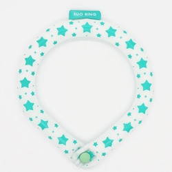 クールリング SUO RING 28°ICE star ボタン付 Lサイズ（内周41cm） サマーグリーン