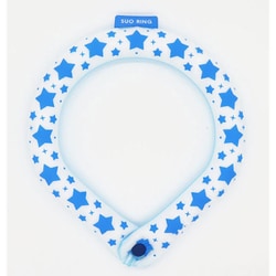 クールリング SUO RING 28°ICE star ボタン付 Mサイズ（内周34cm） アクアブルー