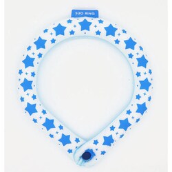 クールリング SUO RING 28°ICE star ボタン付 Sサイズ（内周28cm） アクアブルー