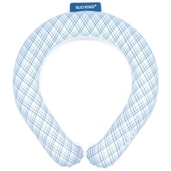クールリング SUO RING Plus 18°ICE グラデチェック LLサイズ（内周43cm） ブルー