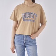 クロップドカレッジロゴTシャツ 922533 BEG Mサイズ [アウトドア カットソー レディース]