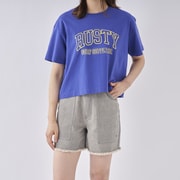 クロップドカレッジロゴTシャツ 922533 BLU Lサイズ [アウトドア カットソー レディース]